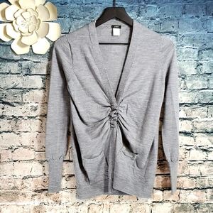 J. Crew | Gypsy Boho Prairiecore Gray Wool Cardigan Sweater